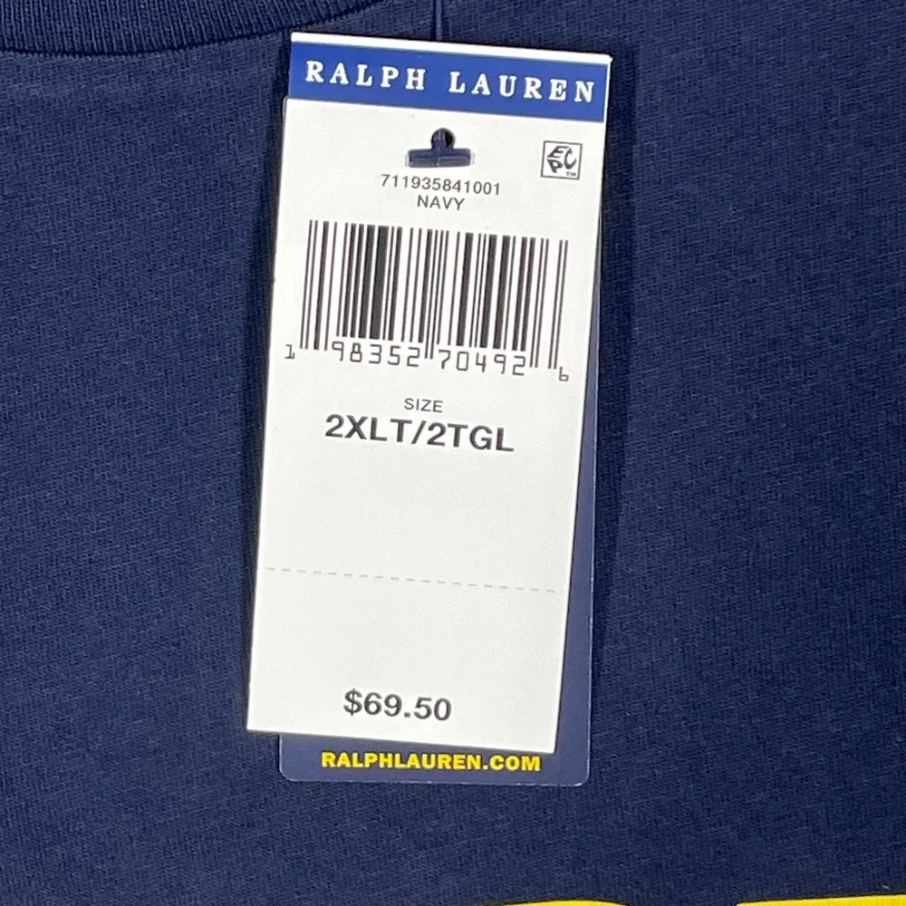 Polo Ralph Lauren Mens 2XLT Navy Blue 1967 Graphic T-Shirt 711935841001 NWT